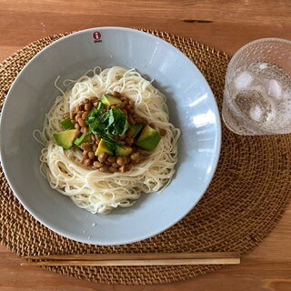 簡単！アボカド納豆ソーメン